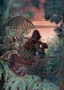 Illustratie voor Robinson Crusoe door Daniel Defoe
