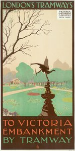 Naar Victoria Embankment per Tram, 1928 door Ralph and Brown Studios
