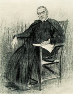 Portret van de Catalaanse dichter Jacint Verdaguer (1845-1902) door Ramon Casas i Carbo