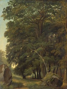 Een bebost landschap door Ramsay Richard Reinagle