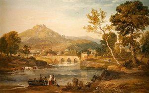 Llangollen, Wales door Ramsay Richard Reinagle