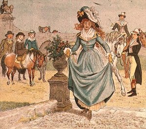 Een fijne dame uit Ride-a-cock-horse to Banbury Cross door Randolph Caldecott