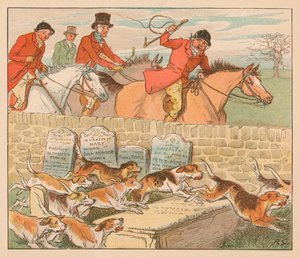 Als de honden in zicht komen door Randolph Caldecott