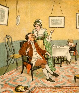 John Gilpin en zijn vrouw door Randolph Caldecott