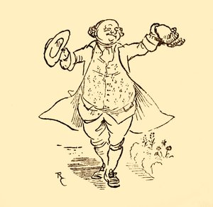 John Gilpins vriend leent hem een pruik en een hoed, 1878, ca. 1918 door Randolph Caldecott