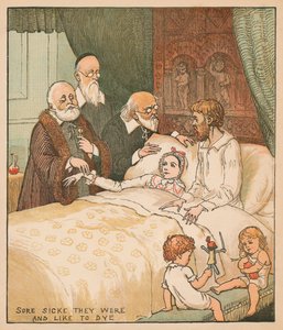 Zij waren zeer ziek en dreigden te sterven, ca. 1878 door Randolph Caldecott
