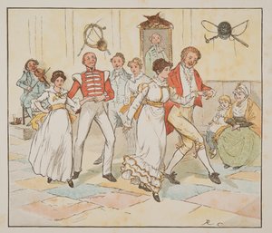 De soldaat en zijn bruid, uit The Hey Diddle Diddle Picture Book door Randolph Caldecott