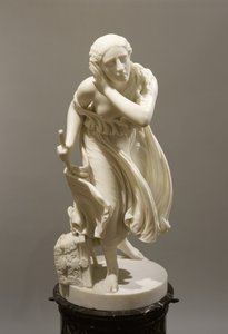 Nydia, Het blinde bloemenmeisje van Pompeii, c.1888 (marmer) door Randolph Rogers