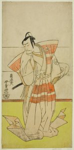 De acteur Nakamura Nakazo I als Kudo Suketsune in het stuk Edo no Fuji Wakayagi Soga, uitgevoerd in het Nakamura Theater in de eerste maand, 1789 door Rantokusai Shundo