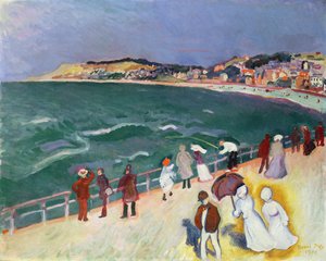 Een promenade op de steiger door Raoul Dufy