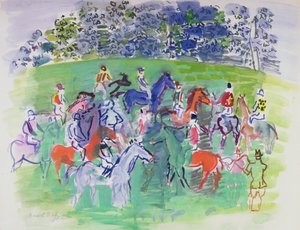 Bij de races, ca. 1930-50 (gouache)