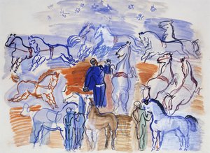 Circuspaarden; Paarden in het circus door Raoul Dufy