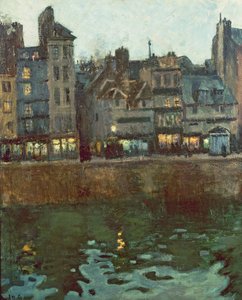 Schemering van de haven van Le Havre (olieverf op doek) door Raoul Dufy