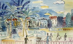 Eleganten in het park door Raoul Dufy