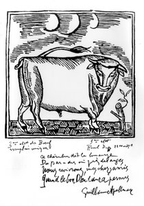 Illustratie uit "Le Bestiaire" van Guillaume Apollinaire door Raoul Dufy