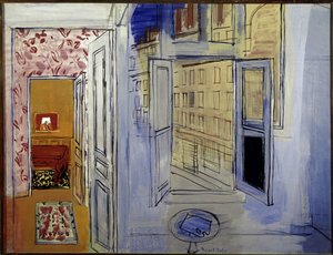 Impasse Guelma werkplaats (olieverf op doek) door Raoul Dufy