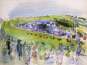 Le Jour du Derby (Epsom, Koninklijke behuizing) door Raoul Dufy