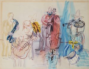 Mexicaanse muzikanten door Raoul Dufy