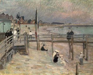 Op het strand van Sainte-Adresse door Raoul Dufy
