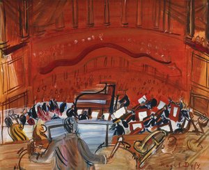 Rood orkest met paukenist; L