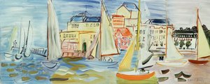 Regatta bij Deauville, ca.1930 (olieverf op doek) door Raoul Dufy