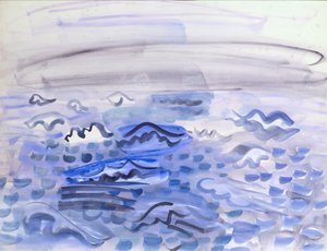 Studie van golven door Raoul Dufy