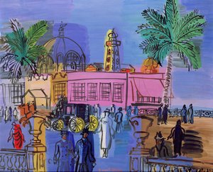 Het casino op de steiger, Nice, ca. 1926 (olieverf op doek) door Raoul Dufy
