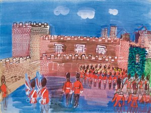 De wisseling van de wacht in het Sint-Jacobspaleis door Raoul Dufy