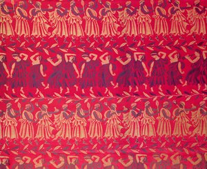 "De koets van Orpheus", een zijden damast ontworpen door Raoul Dufy (1878-1953), geweven door Bianchini-Ferier door Raoul Dufy
