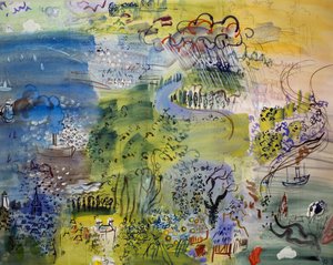 De elektriciteitsfee, door Raoul Dufy (1877-1953), aquarel. Frankrijk, 20e eeuw.