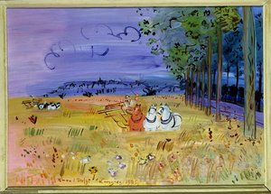 De oogst in Langres door Raoul Dufy