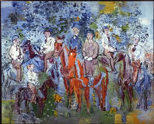 De ruiters in het bos of de familie Kessler te paard door Raoul Dufy