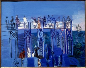 De Pier en het Strand van Le Havre door Raoul Dufy