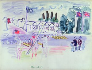 De regatta van Henley (aquarel op papier) door Raoul Dufy