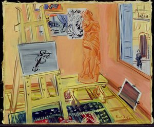 De studio, ca.1942 (olieverf op doek) door Raoul Dufy