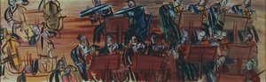 Het orkest, door Raoul Dufy (1877-1953). Frankrijk, 20e eeuw. door Raoul Dufy