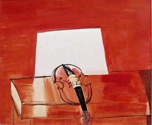 De rode viool (olieverf op doek door Raoul Dufy
