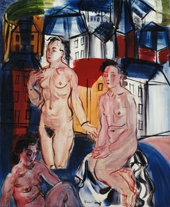 Drie baadsters; Trois Baigneuses door Raoul Dufy