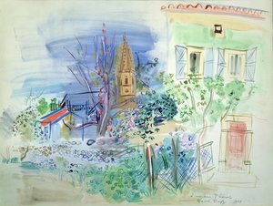 Uitzicht op Perpignan door Raoul Dufy