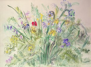 Wilde bloemen (aquarel op papier)