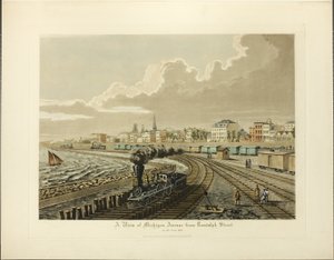Een Uitzicht op Michigan Avenue vanaf Randolph Street in het Jaar 1865 door Raoul Varin