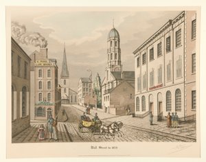 Wall Street in 1829 door Raoul Varin