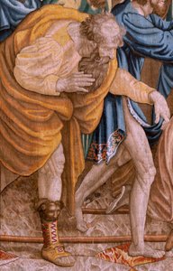 Vlaamse wandtapijt. Serie De Daden van de Apostelen. Sint Paulus en Sint Barnabas in Lystra. Achtste doek in de serie, het werd in tweeën gesplitst om het aan te passen aan de kamer. Model Carton door Rafael Sanzio. 1519. Fabriek Jan Raes. door Raphael