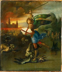 Heilige Michael. Geschilderd voor Guidobaldo Montefeltre, hertog van Urbino ...