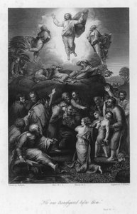 De Transfiguratie, Marcus IX, 2 (gravure) door after Raphael