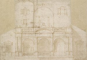 Architectonisch ontwerp (Villa Madama) door Raphael