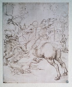 St. Joris en de draak door Raphael
