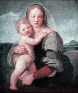 De Madonna en Kind (Madonna van de toren) 1509-1511 door Raphael