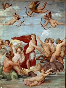 De Triomf van Galatea Fresco door Raphael (Raffaello Sanzio 1483-1520). 1511 door Raphael