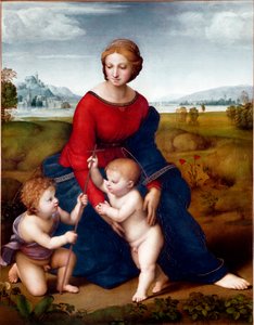 De Maagd in de Weide of Madonna van het Belvedere door Raphael